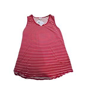 lulu roe Tank Top Red With White Stripes Size 3X
